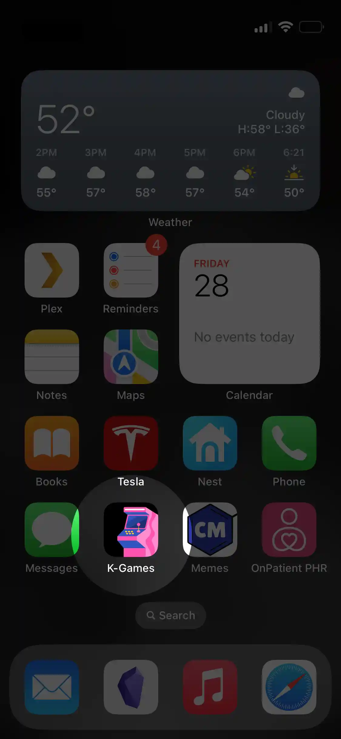 screenshot of add to home screen